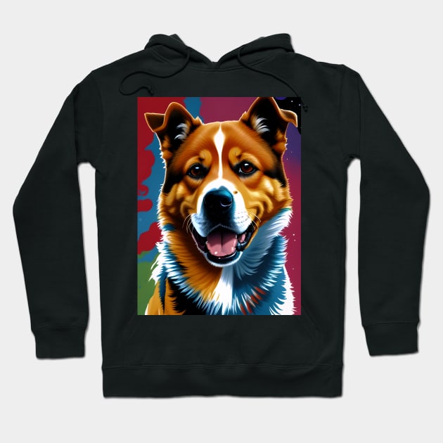 drawing dog line art Hoodie by Zido ICT